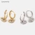 Import 2020 New Arrival Micro Zirconia Pave  Eyes Type CZ Brass Gold Plated Hoop Earrings from China