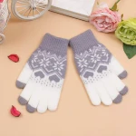 2020 New Christmas Winter Magic Glove Touch Screen Women Men Warm Stretch Knitted Wool Mittens acrylic Glove