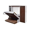 2020 new design safer cross bar leg tube wall murphy bed with desk top and bookshelf