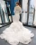2020 new style mermaid tail elegant off shoulder luxurious long sleeve ruffle lace trumpet wedding dress