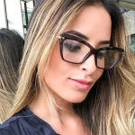2020 Newest Fashion China Wholesale Vintage Big Frame Transparent Women Eyewear Glasses Optical Eyeglasses Frames