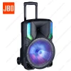 2021 Amazon Big Power Hotselling Active Dj Disco RGB Light BT Trolley Wireless Speaker