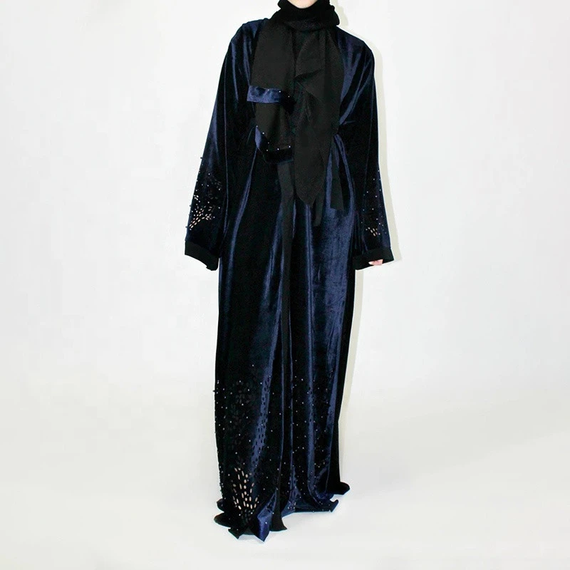 2021 Fashion clothing  islamic muslim long sleeve dress new model abaya in middle east std0796