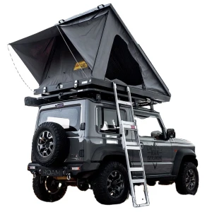 2021 new arrivals  Custom Aluminium Alloy triangle Shell Camping SUV Car RoofTop Tent hard shell Cover Roof top Tent for sale