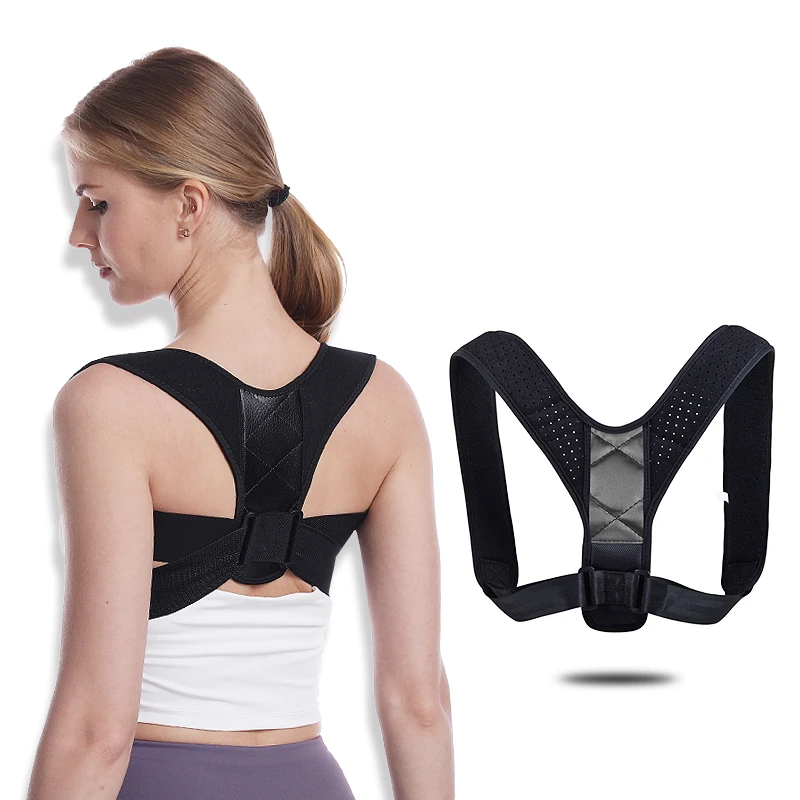 2021 New Design Adjustable shoulder posture corrector back brace in back support