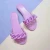 Import 2021 new design chain tie-dye sandals colorful candy transparent slippers non-slip sole flat sandals for women and ladies from China