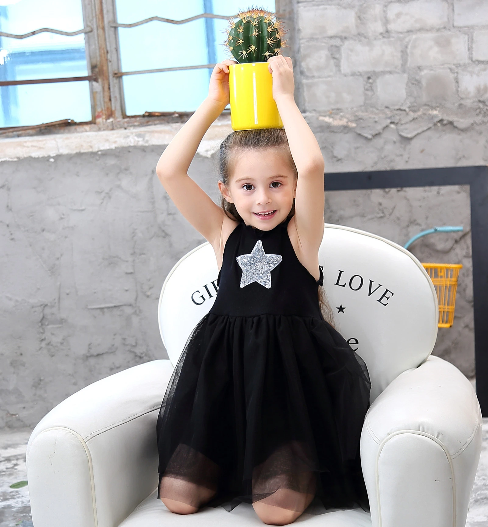 2021 New Design Kids Clothing Daily Tulle Dress Girls Wholesale Toddler Cotton Tulle Kids Dresses with Beads