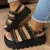 Import 2021 Slippers For Ladies Large Size Medium Heel Light Hand-woven Retro Slippers Women Ladies Sandals from China