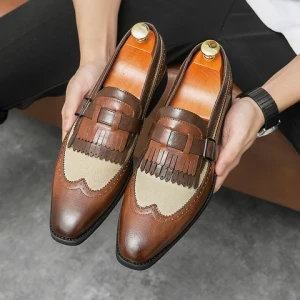 2024 Fashion Trend Casual Men Shoes Business British Formal Dress Genuine Leather Shoes Wedding Loafers Oxfords Shoes