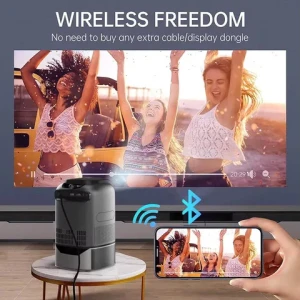 2024 New  Projection Device 1080P Full HD Intelligent Projector Portable 4K Android WIFI Home Theater Mini Projector