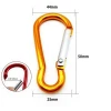 2.0"/5CM Aluminum D Ring Carabiner Clip,Lightweight Durable Small Caribeaner Keychain Hook