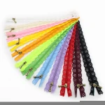 20cm 6/12pcs DIY bag Tailor Sewer Craft Retail Nylon Coil Beautiful Lace Zippers  J0301