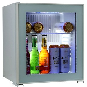 28LSolid/Glass door electric absorption hotel guest room minibar refrigerator