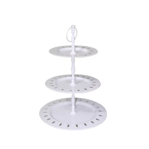 3 Tier Powder Coated Iron Cake Stand for Wedding and Parties