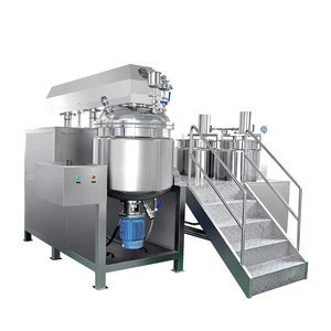 300 liters cosmetic cream mixing equipment vacuum homogenizer face cream machine with hydraulic lifting lib open