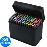 30/36/40/48/60/80 Colors Dual Tip Art Markers,Permanent Marker Pens Highlighters with Case
