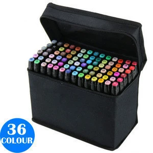 30/36/40/48/60/80 Colors Dual Tip Art Markers,Permanent Marker Pens Highlighters with Case