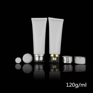 30ml 50ml 100ml soft white face wash hand cream plastic cosmetic tube with flip top cap