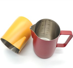 350ml red yellow Coffee Gear Non-Stick Milk Jug milk pitcher