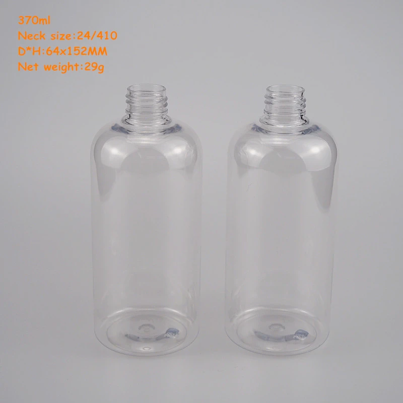 360ml  12oz clear boston round spray disc top cap PET plastic bottle