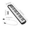 37 Key Melodica Instrument with Mouthpiece Air Piano Keyboard,Carrying Bag Black