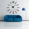 3D Large Mental Home Decor DIY Decorative Wall Clock
