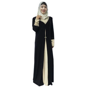 4 Colors New Fashion Casual Maxi Islamic Dress Abaya Designs Turkish Clothing for Women