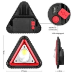 4 Modes Multi-function Handle Triangle Signal Warning Light Car Repair Work Light SOS Camping Searchlight LED Traffic Lighting
