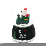 4053G Hot Santa Claus Music Box With Light Drifting Snow Globe Crystal Ball Christmas Valentine's Day Gifts Bedroom Decoration