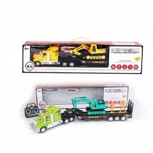 4ch flashing friction construction cars rc truck trailer