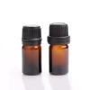 5ml Amber glass essential oil bottle with child resistant screw cap
