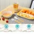 Import 5PCS  Cartoon Baby Fiber Dinnerware Bowl With Cup Spoon Plate Fork Dishes Bamboo Kids Plate from China