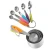 Import 5pcs / set stainless steel measuring cup and measuring spoon set for baking sugar coffee kitchen tools from China