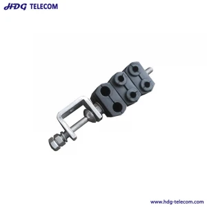 6 run cable clamp, small hole with rubber for 5 or 7mm optical fiber cable clamp, big hole without rubber for 14mm power cable