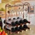 Import 8 Wines Bottles 8 Glasses Tabletop Holders Bronze Counter Display Stands Foldable Large Metal Wine Rack from China