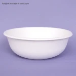 850ml Disposable Biodegradable Compostable Sugarcane Bagasse Bowl for White L002