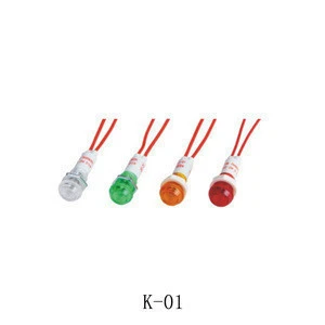 AC125 230 400V PVC Wires Various Length K-08 Mini Indicator Light for Oven Parts