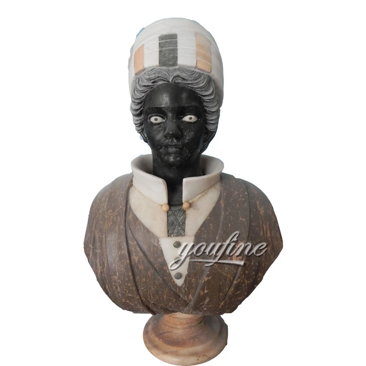 African negro bust stone statue