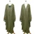 Import African women clothing chiffon hoodie loose maxi dress decorated with pearl beads and rhinestone from China