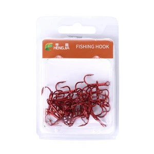 All size High Carbon Steel Fishing Hook Fishhooks Durable Treble Hooks 20pcs/box