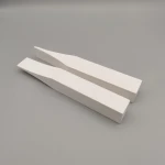 Aluminosilicate ceramic fibre caster tip and nozzle board components for rolling aluminum sheet making