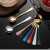 Import Amazon Hot Sale 2021 Korean Style Dessert Spoon Titanium Plating Stainless Steel Soup Spoon from China