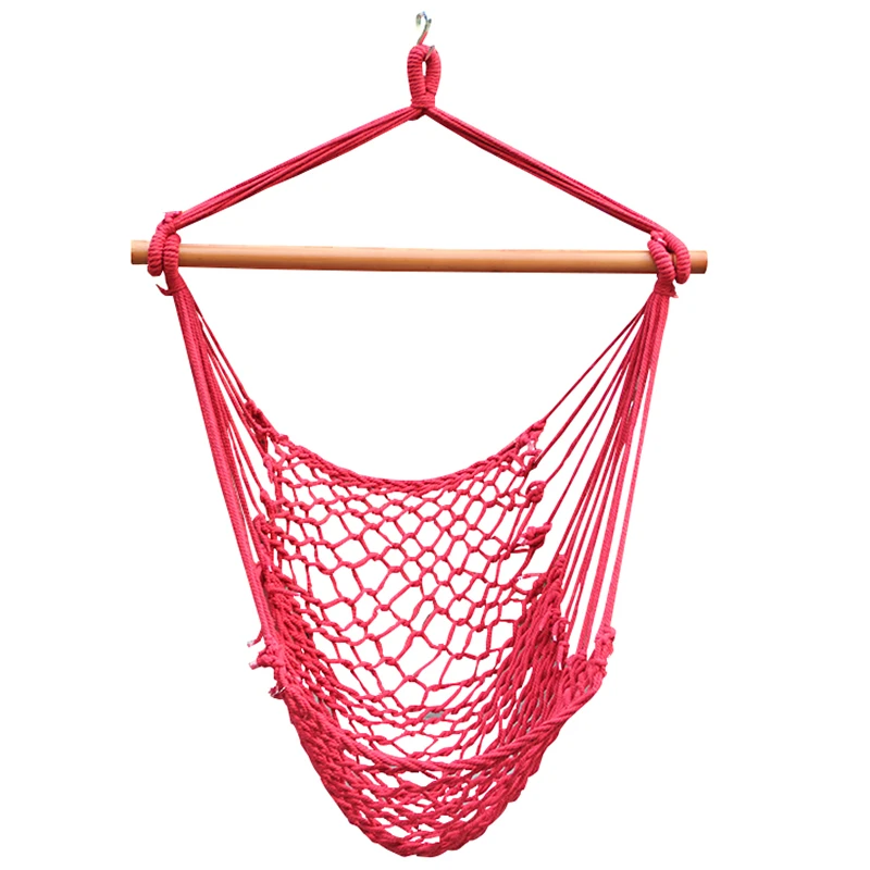 Amazon Hot Sale Durable Hanging Chair Handmade Cotton Rope Mesh Outdoor Swing Chair