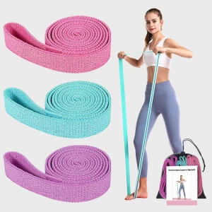 Amazon Hot Sale High Elasticity Gym Yoga Body Building Exercise Bands Set Fitness Stretching Belt