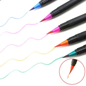 Amazon Hot Sell Refillable Real Brush Pens Set,Non-Toxic Calligraphy and Drawing Watercolor Brush Markers Pen