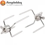 Amazon Top Seller Grill Rotisserie Spit Meat Forks(1-Pair) Replacement Fits For Different Spit Rods