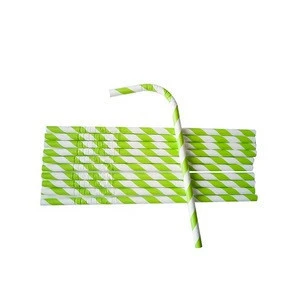 Amazon top sellerFDA approved paper straws biodegradable striped paper straw for drink, bar accessories, wedding, party