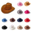 American cowboy outdoor suede leatheroid hat