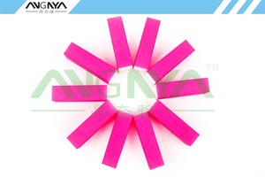 ANGNYA Hot Sale Professional 4 Sides Deep Pink Nail Buffer Sanding Block