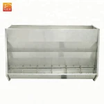 animal farm auto double sided stainless steel pig feeder